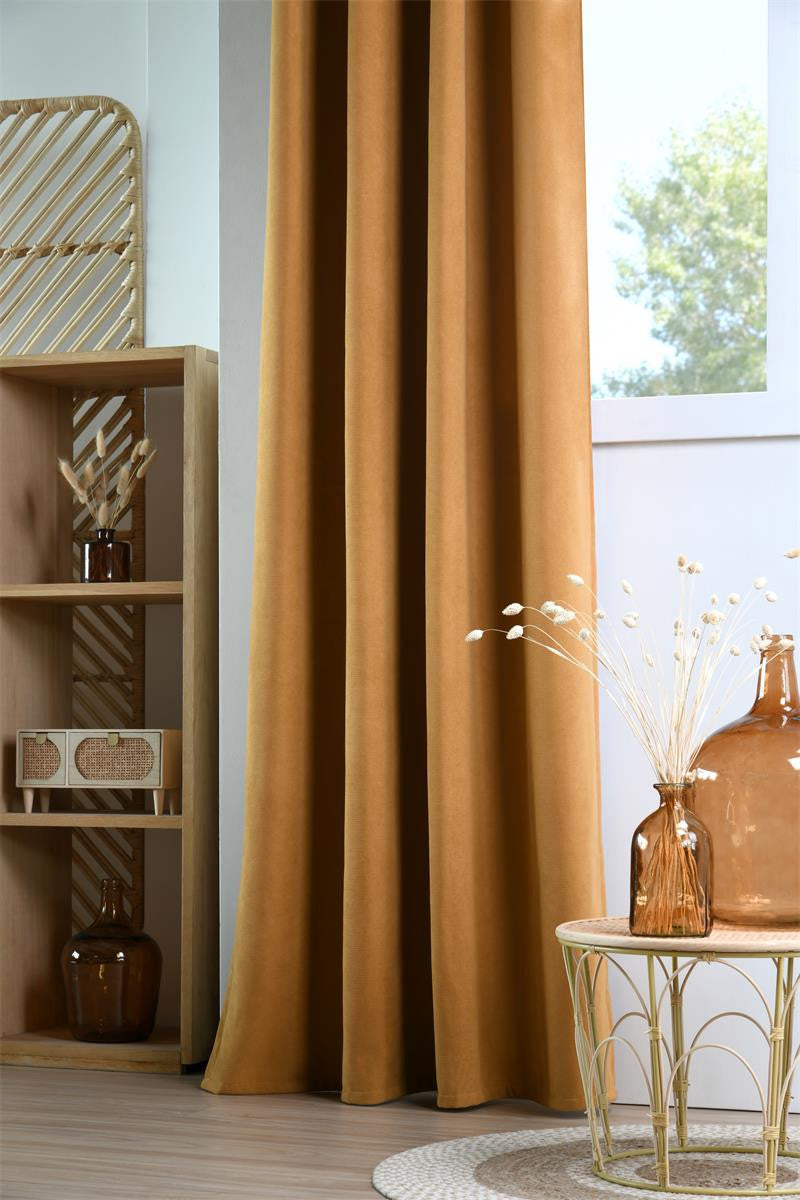 Isolerende gardin Harvard Sennepsgul 140x260cm
