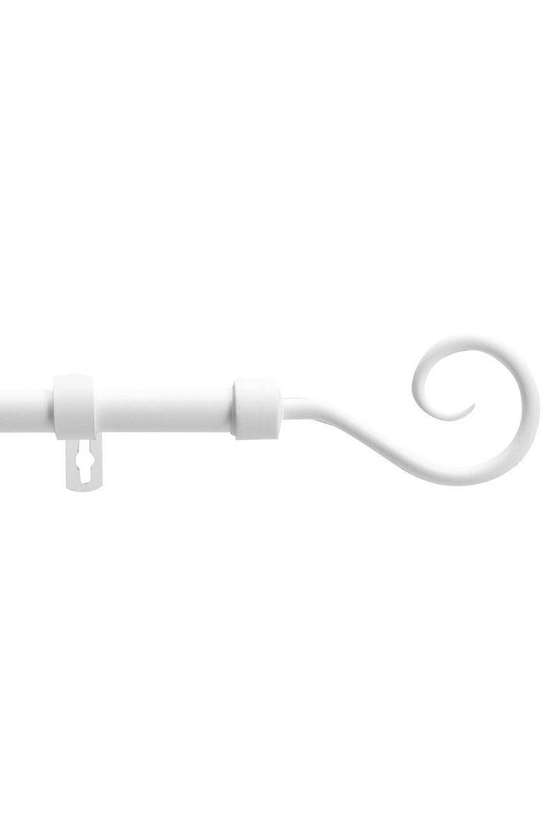 Gardinstang, Justerbar 120-210 cm Arabesque Hvid