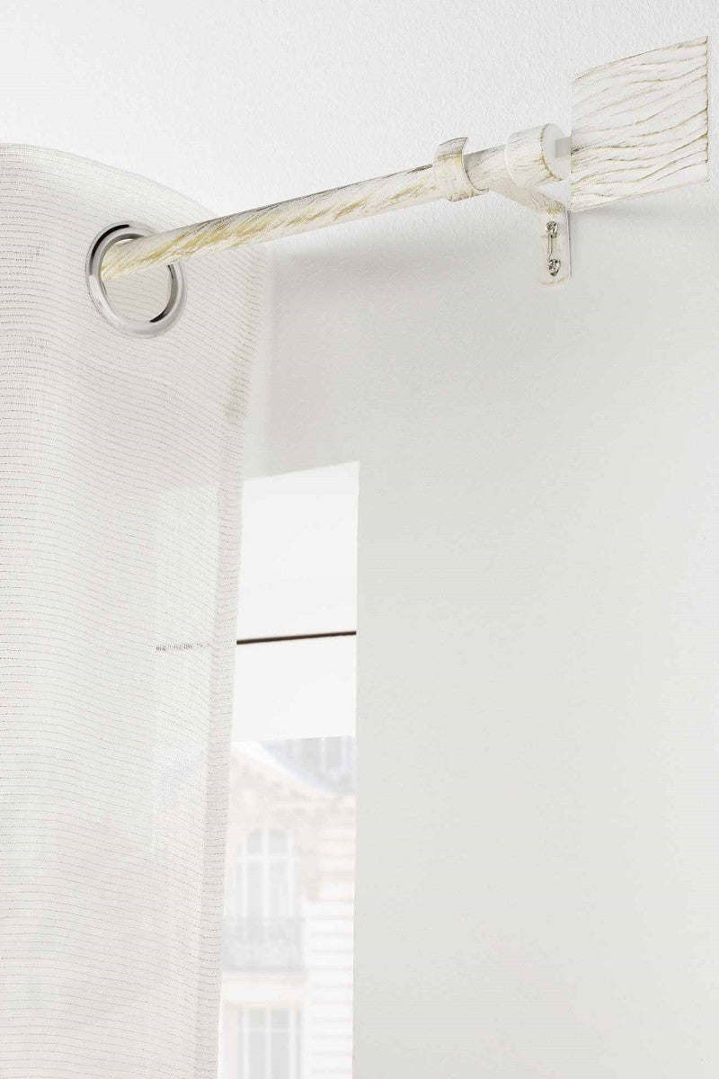 Gardinstang, Justerbar 120-210 cm Patina Tempo, Hvid/Guld Ophæng