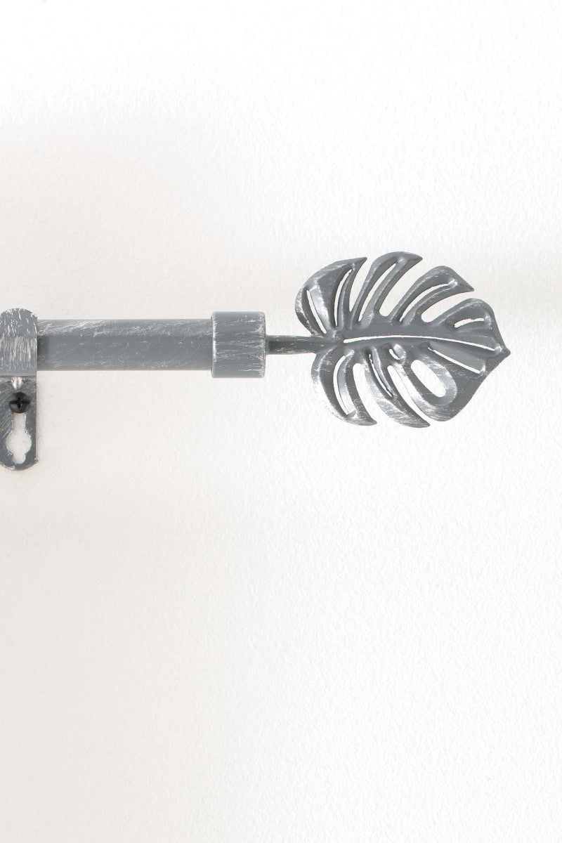 Gardinstang, Justerbar 120-210 cm Patina Tropi, Grå/Sølv