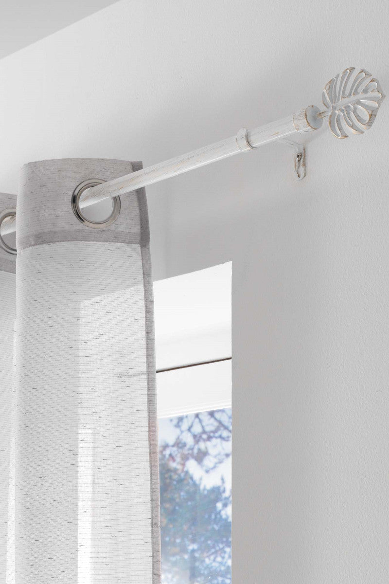 Gardinstang, Justerbar 120-210 cm Patina Tropi, Hvid/Guld Ophæng