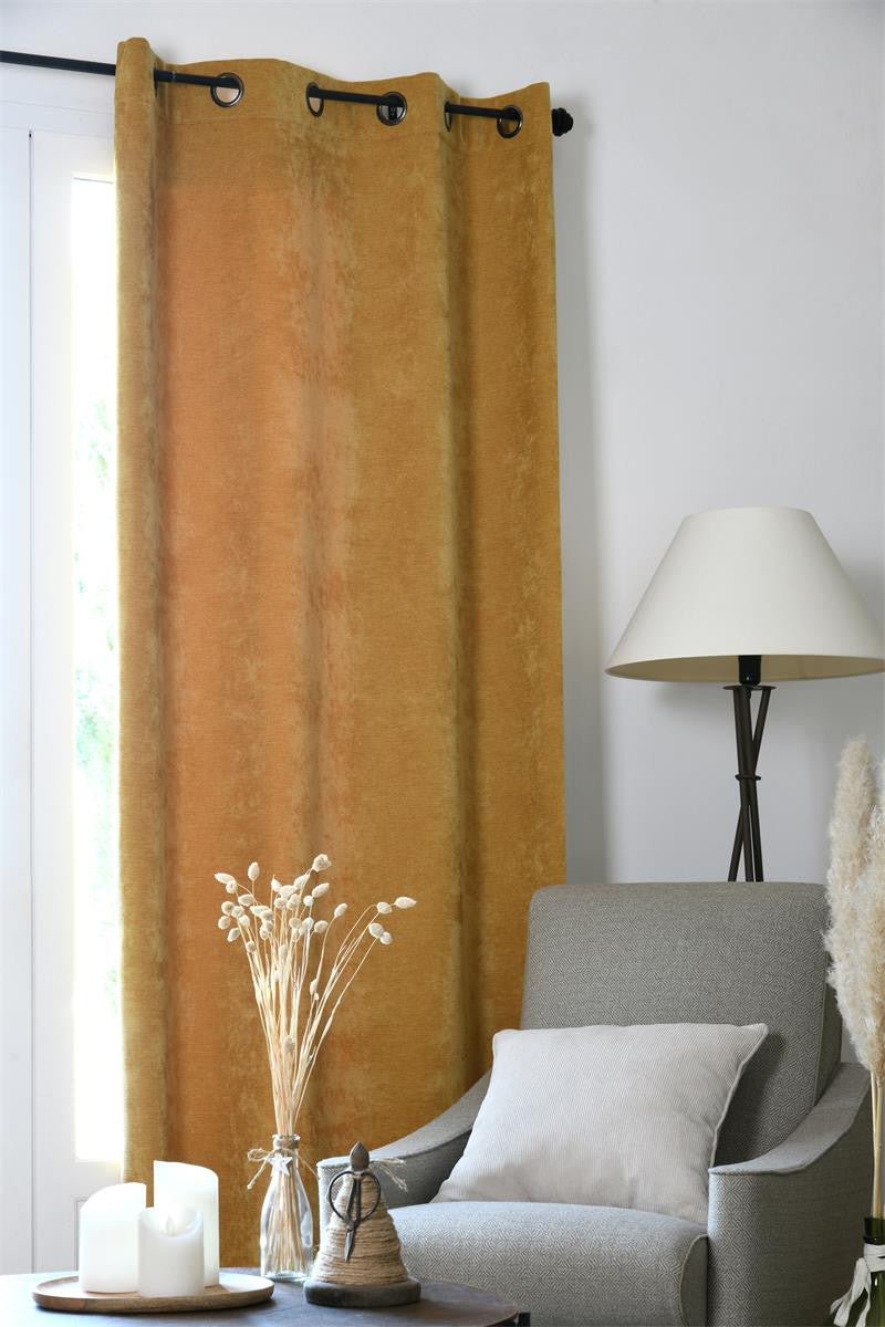 Isolerende gardin Manchester Sennepsgul 140x260cm