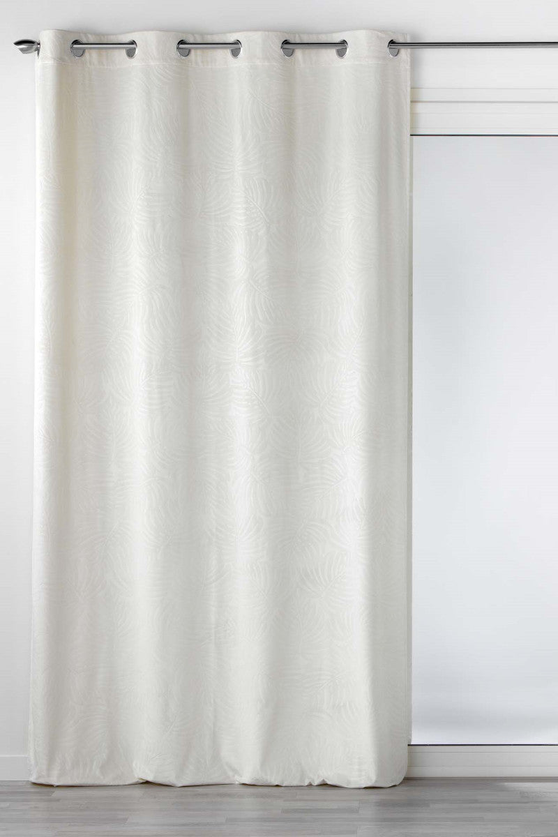 Mørklægningsgardin Analia Præget Velour Natural 140x240cm