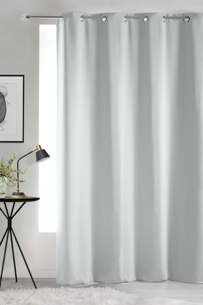Mørklægningsgardin Ensfarvet Hvid
