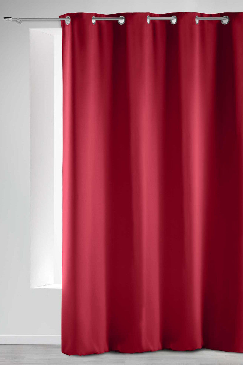 Mørklægningsgardin Ensfarvet Karmin