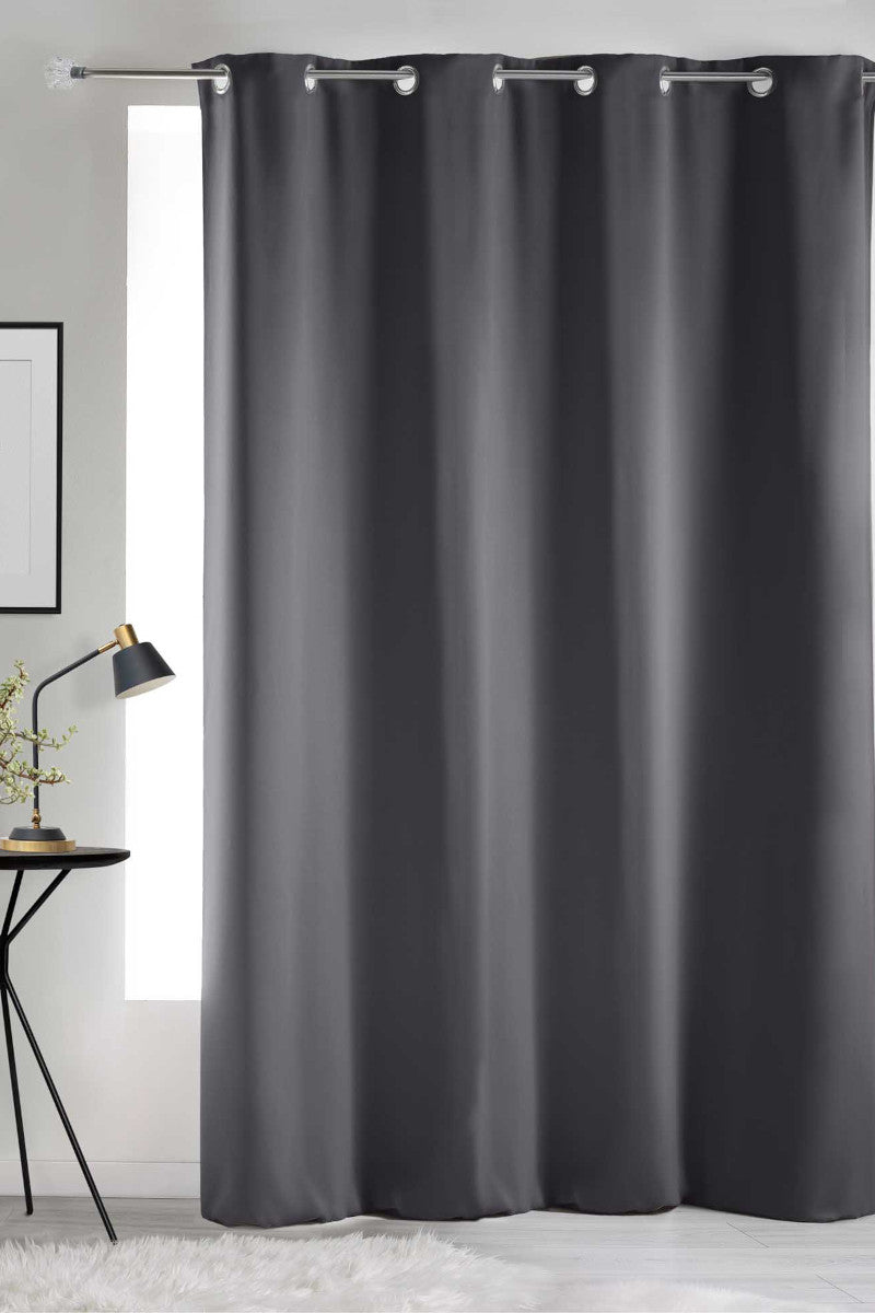 Mørklægningsgardin Ensfarvet Skifergrå