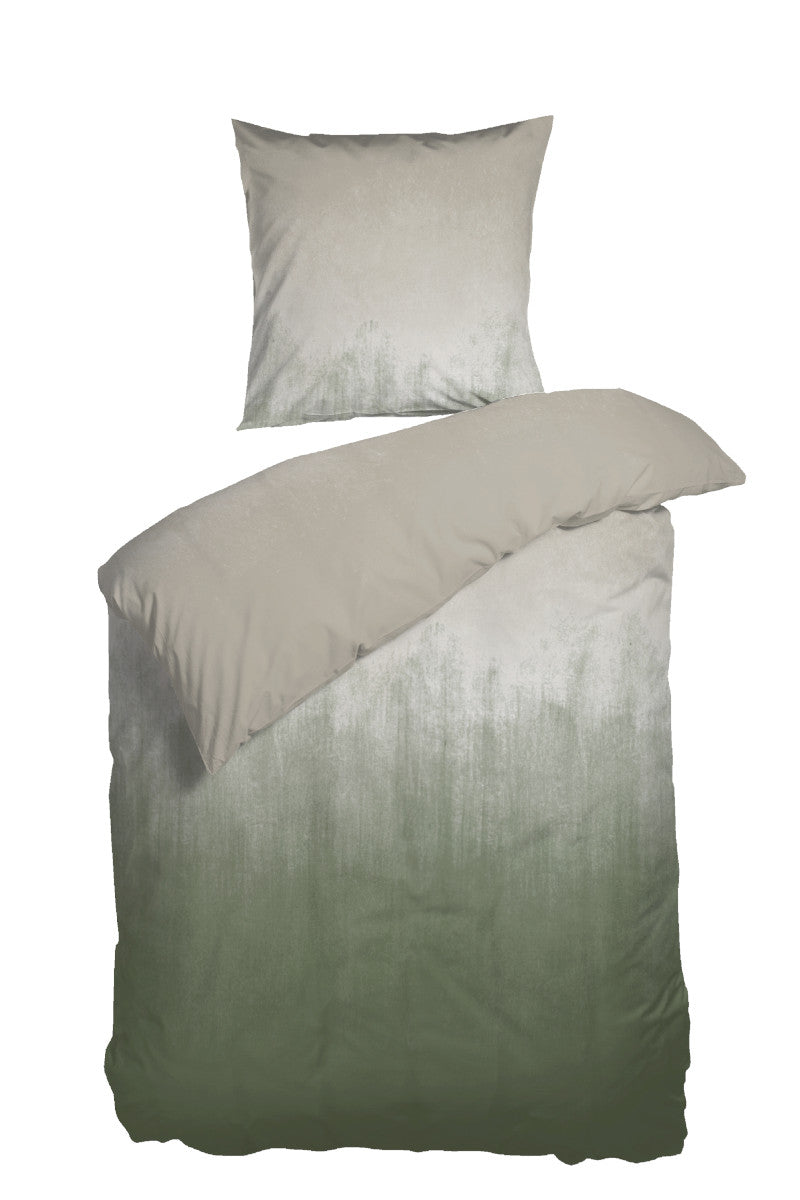 Nordisk tekstil horisont sengetøj sand/grøn 140x200cm
