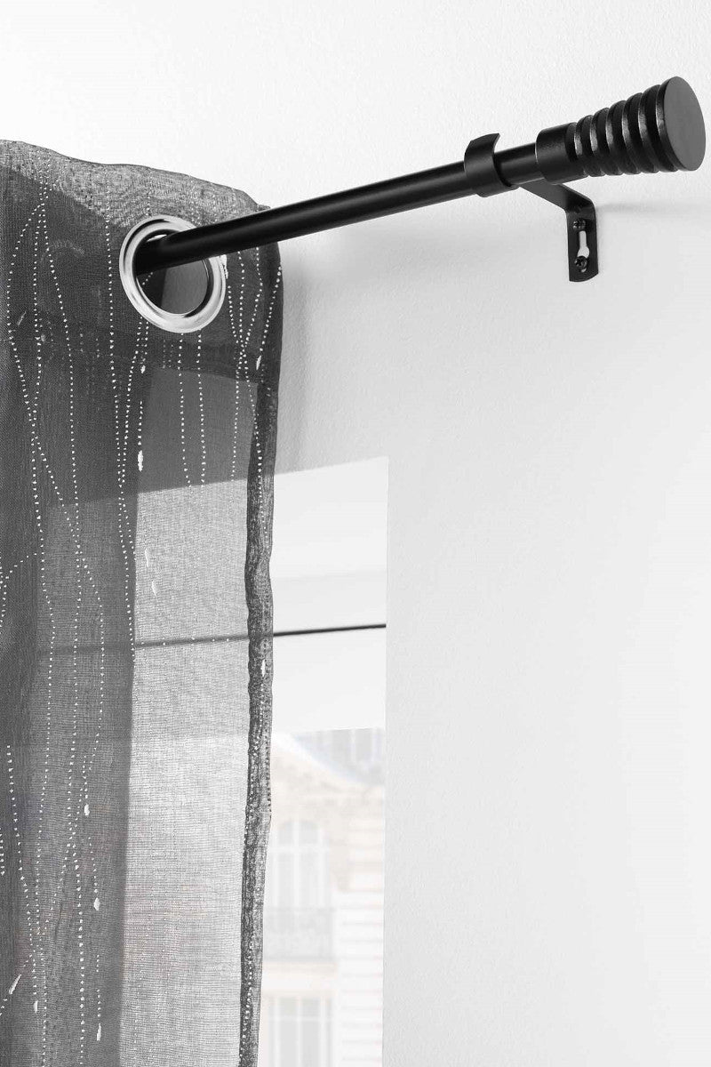 Gardinstang, Justerbar 120-210 cm Sablis, Sort Miljøbillede