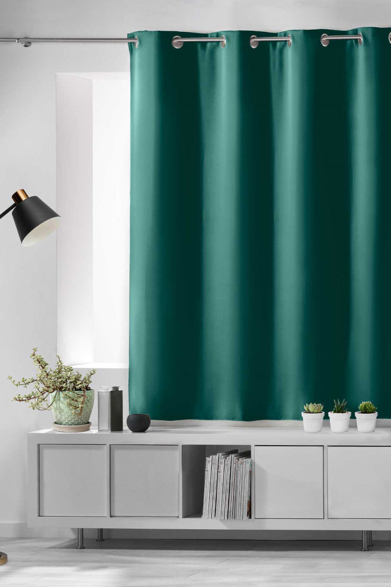 Mørklægningsgardin Ensfarvet Emerald Grøn