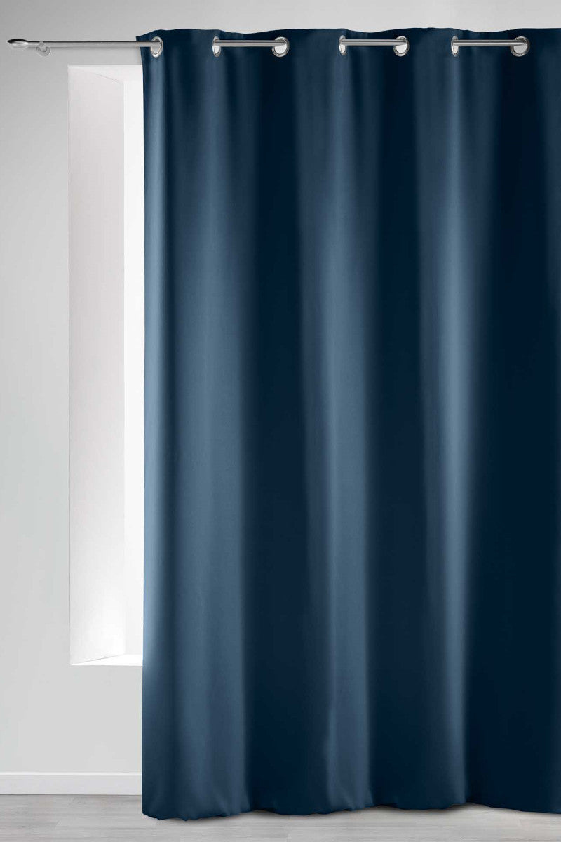 Mørklægningsgardin Ensfarvet Navy