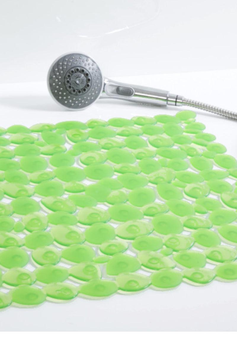 Riverstone skridsikker bademåtter med sugekopper lime - Valdi