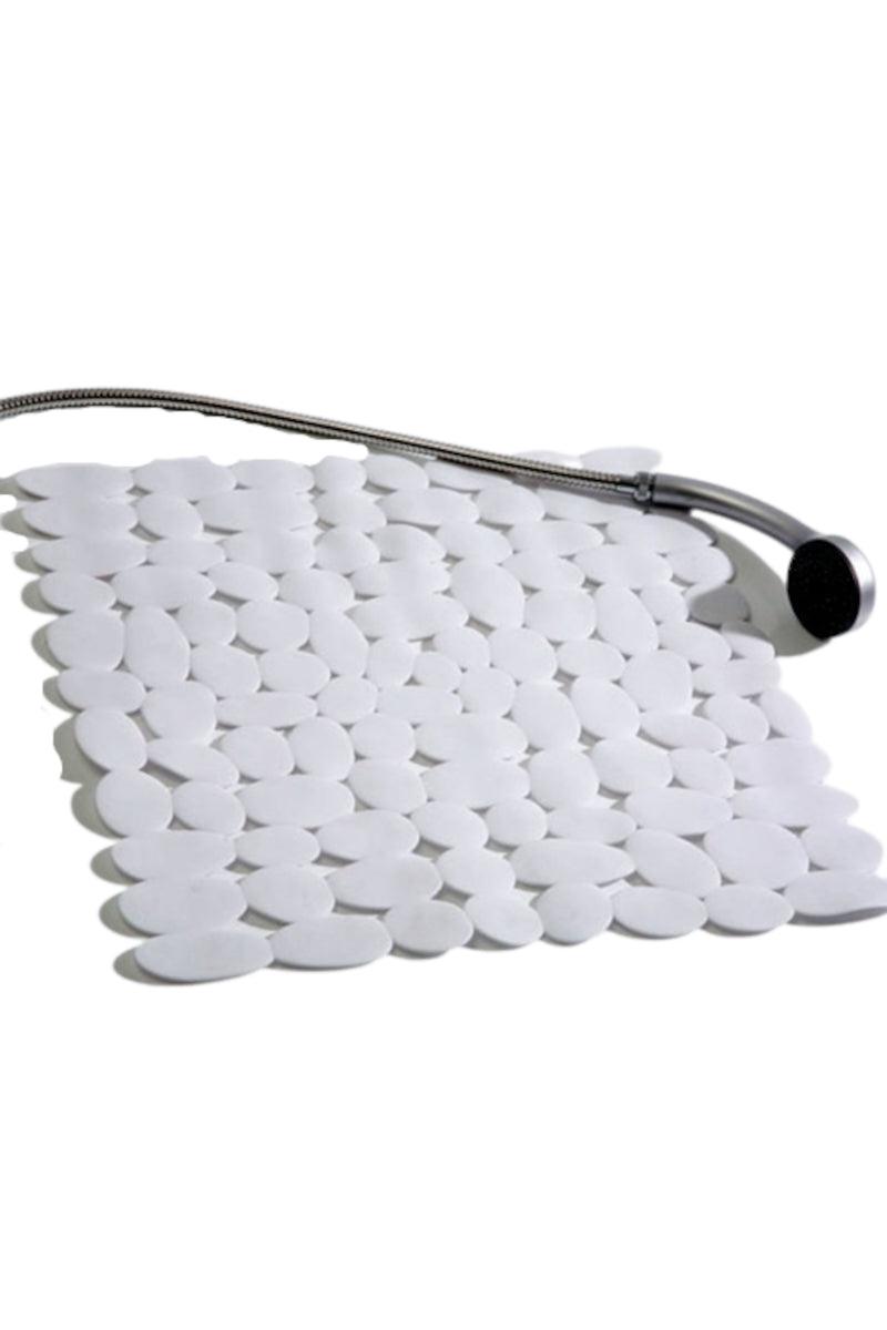 Marathon skridsikker bademåtte med sugekopper hvid