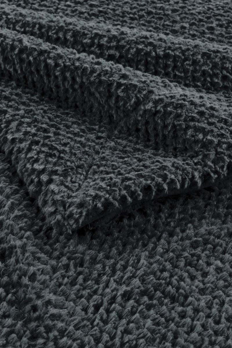 Plaid Iceberg imiteret pels antracit - Valdi