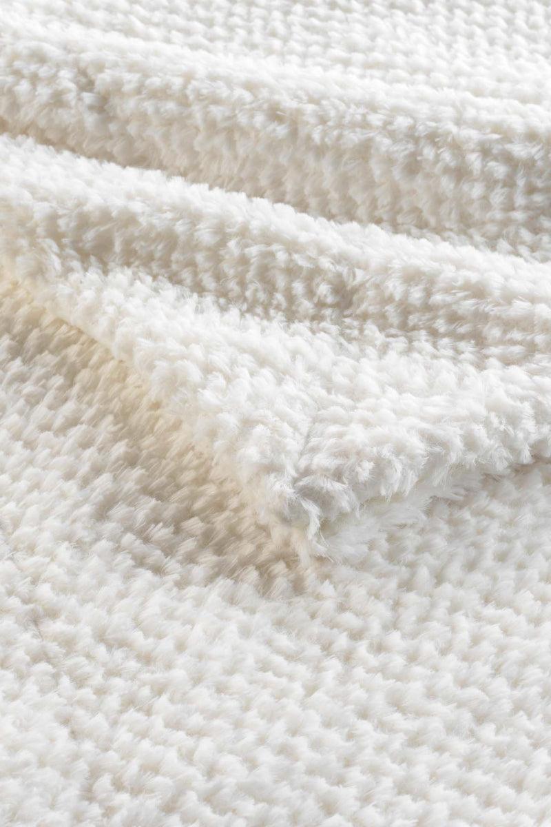 Plaid Iceberg imiteret pels natural - Valdi