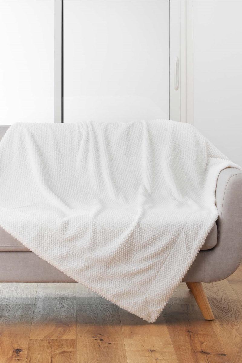 Plaid Iceberg imiteret pels natural - Valdi