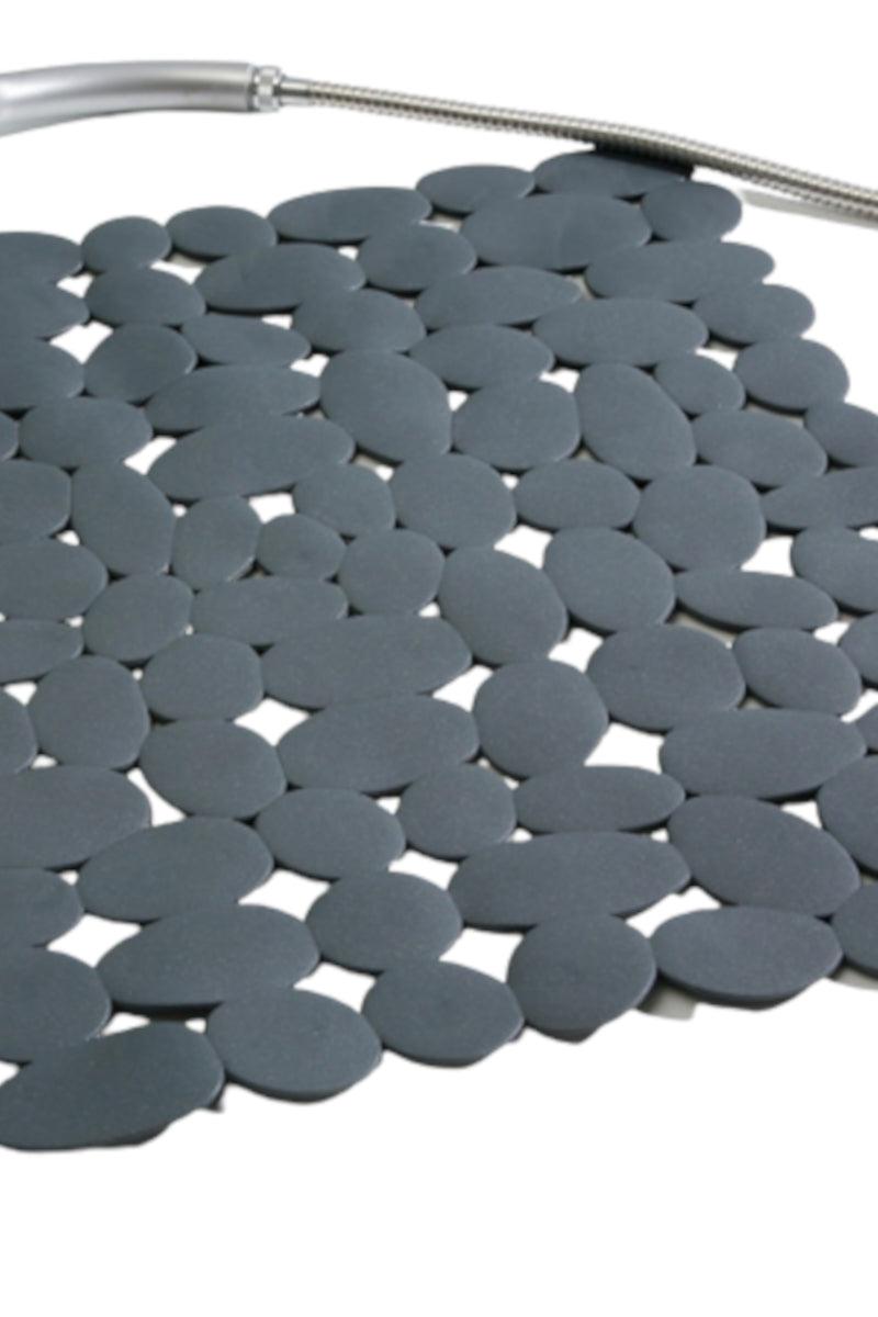 Marathon skridsikker bademåtter med sugekopper mørk grå - Valdi