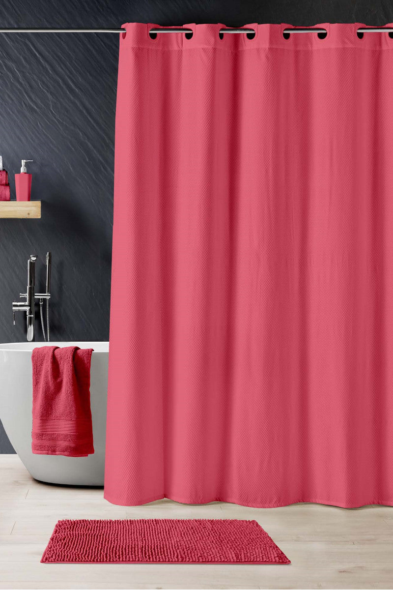 Badeforhæng Dotty Kirsebær rød