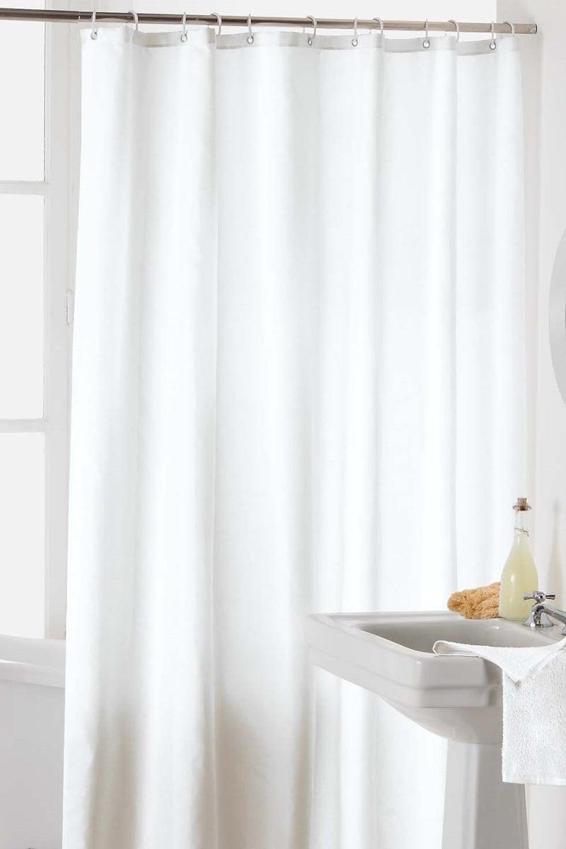 Hvidt badeforhæng 180x200cm