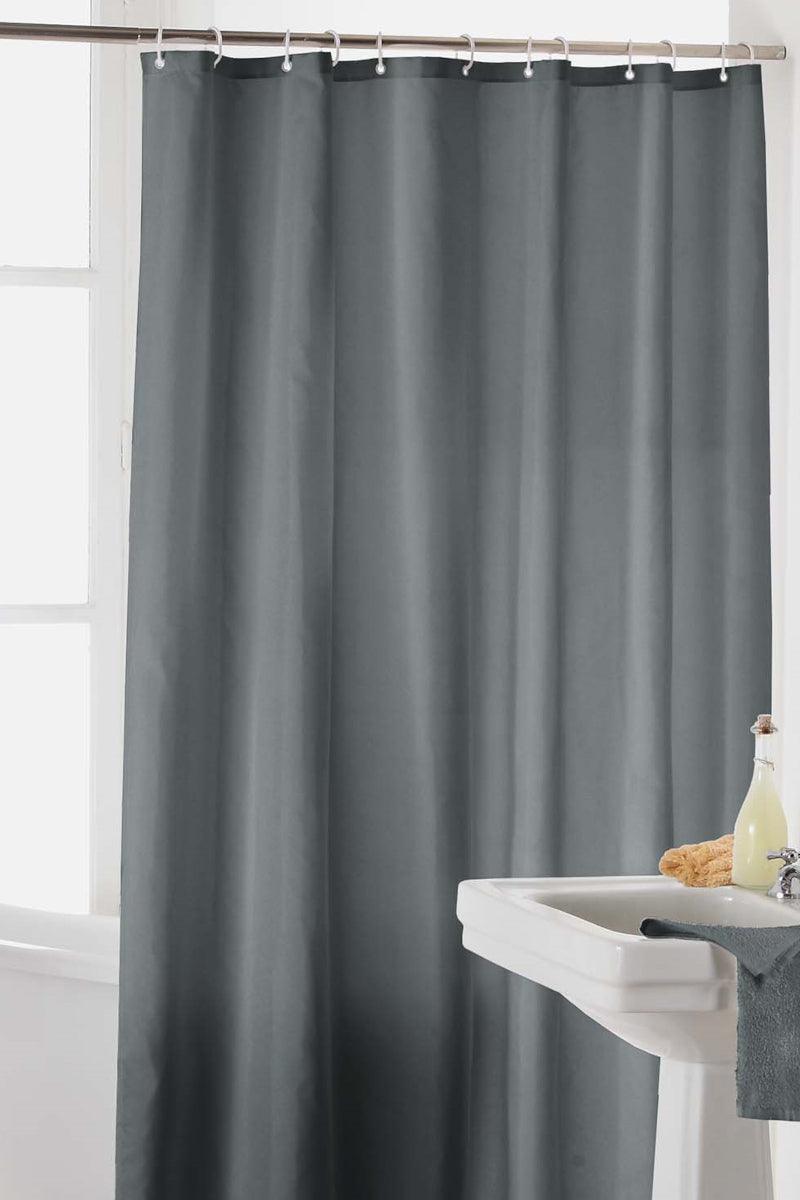 Koksgrå badeforhæng 180x200cm