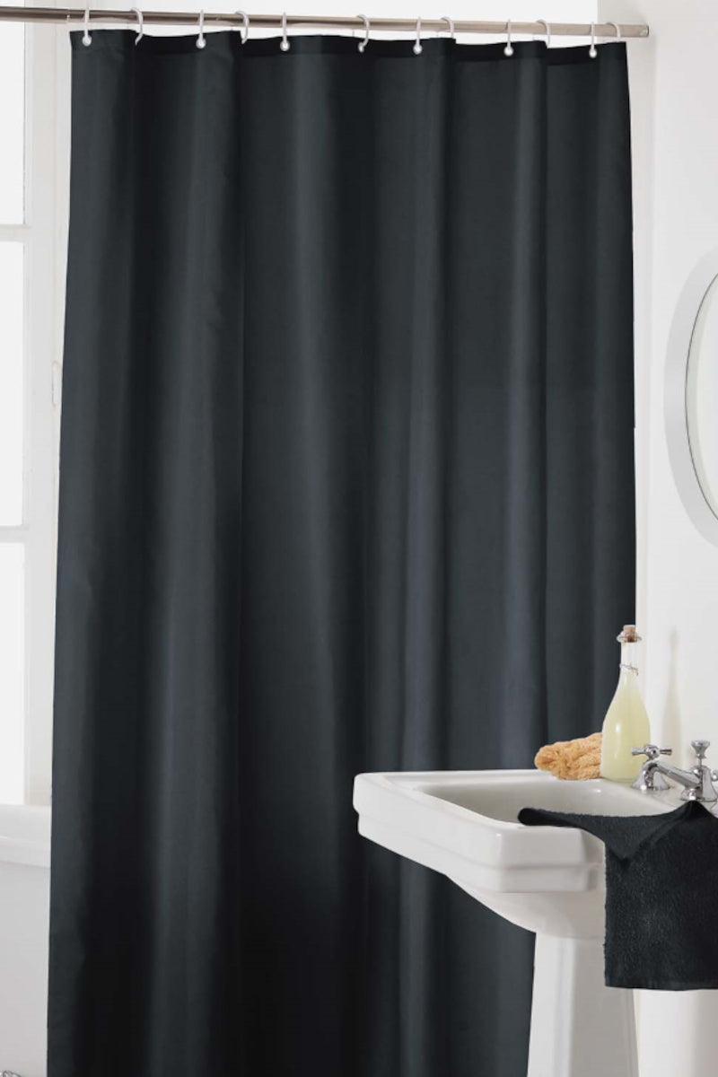 Sort badeforhæng 180x200cm