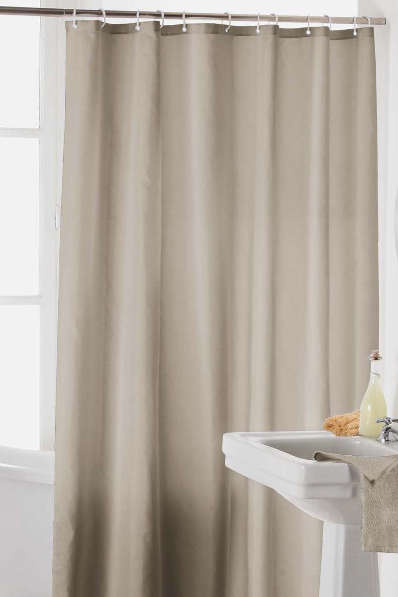 Taupe badeforhæng 180x200cm