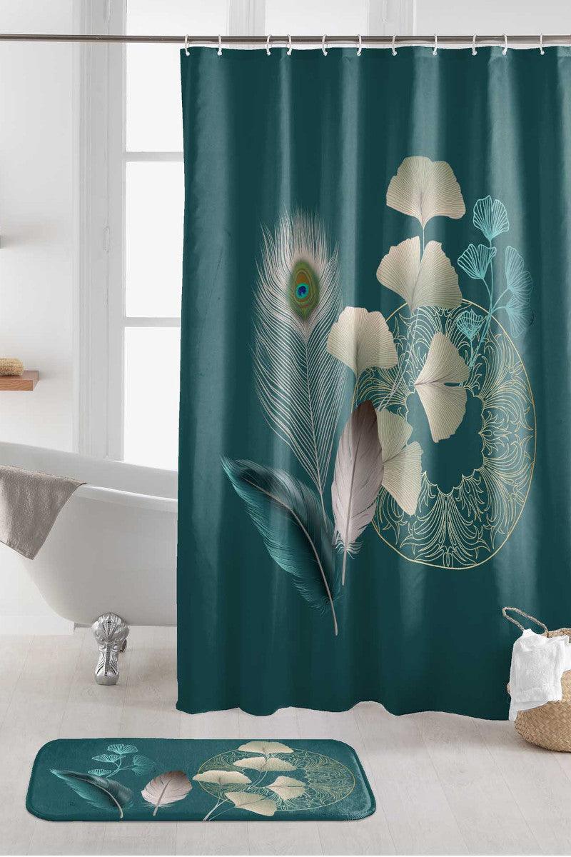 Badeforhæng Ginkoblue