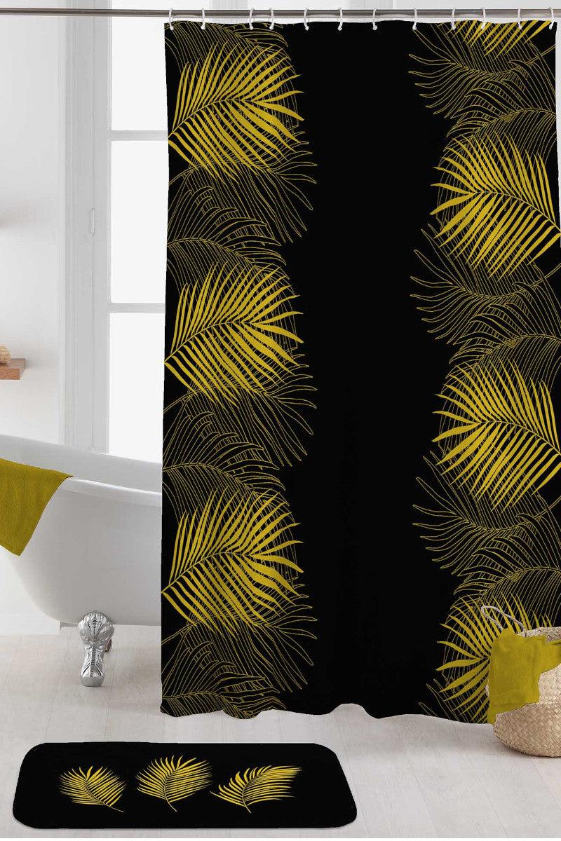 Badeforhæng Orbella sort og gul