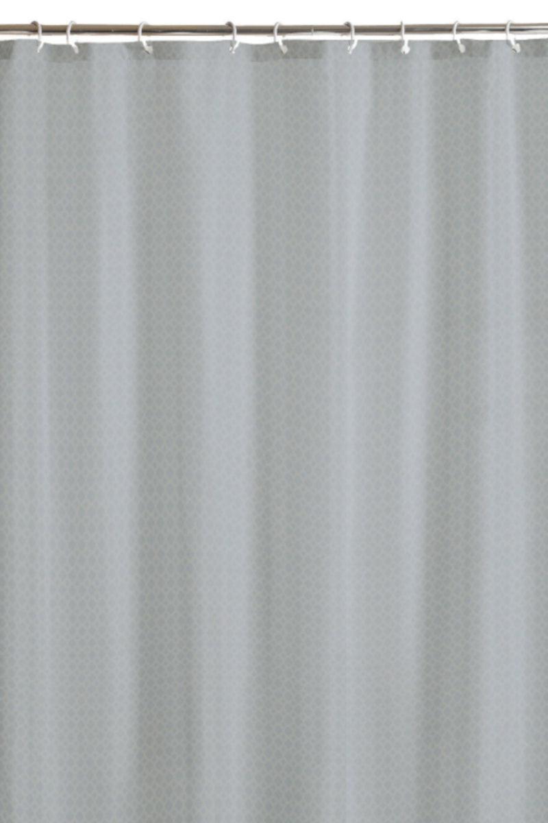 Lys grå jacquard badeforhæng 180x200cm
