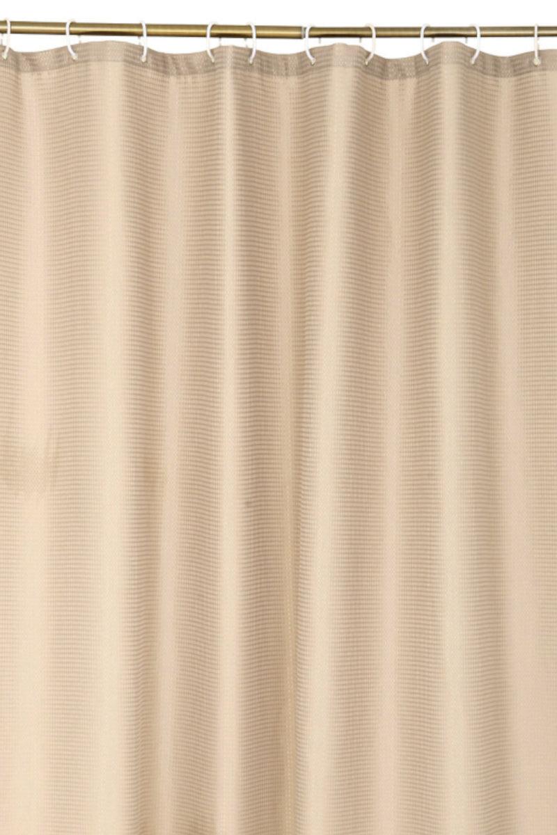 Taupe jacquard badeforhæng 180x200cm