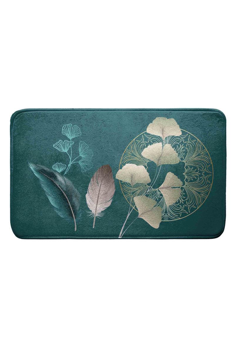 Bademåtte Ginkoblue