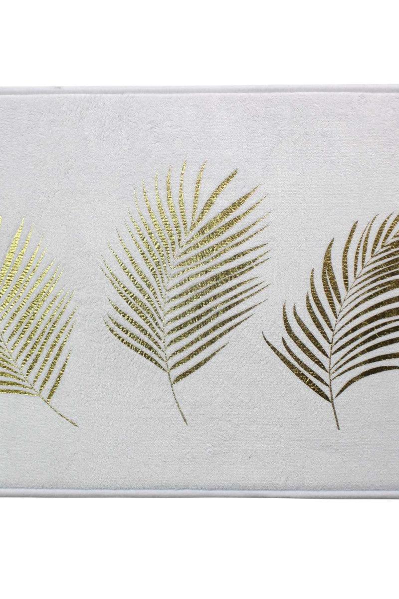 Bademåtte Orbella hvid og gul - Valdi