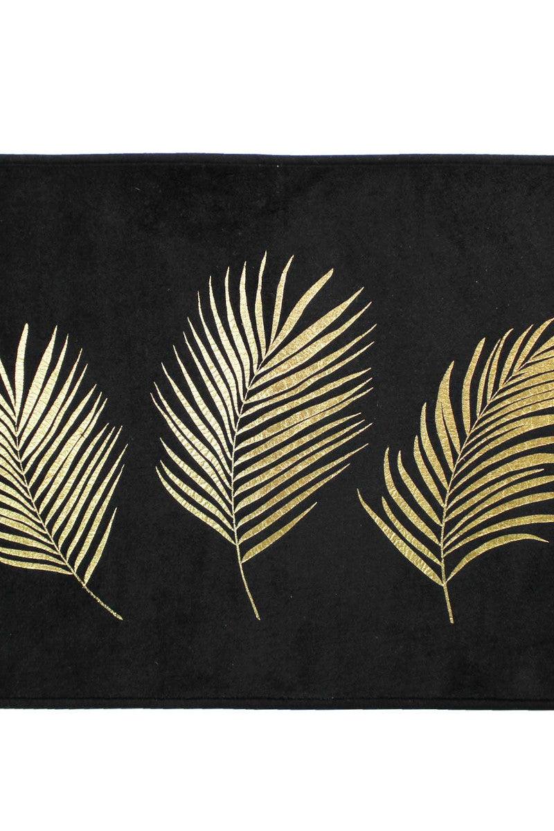 Bademåtte Orbella sort og gul - Valdi