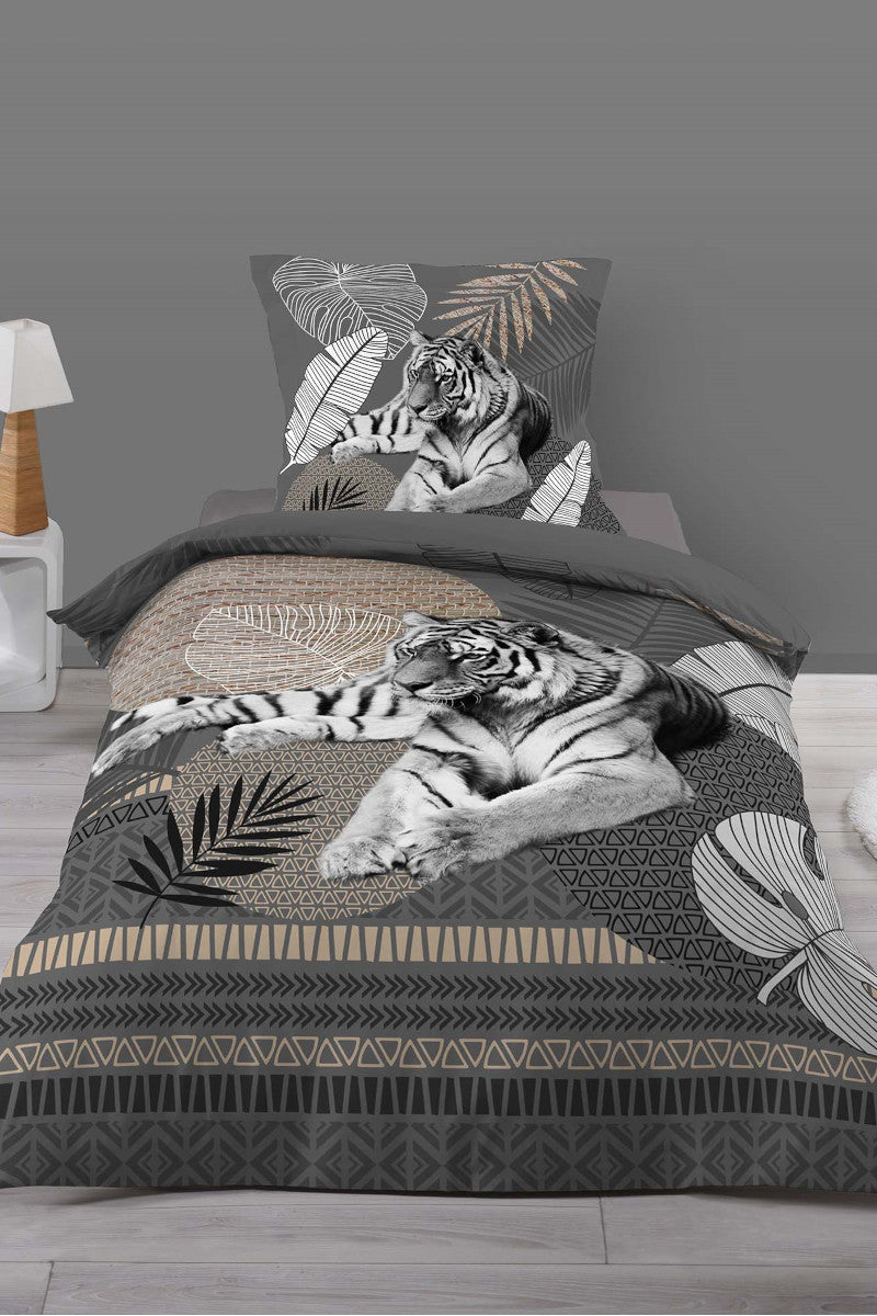 Børnesengetøj med flot tiger 140x200cm