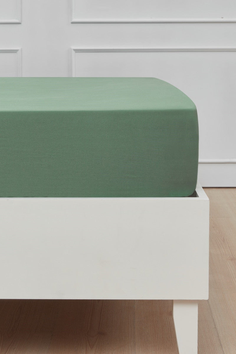 bySKAGEN Faconlagen Skagen Bomuldssatin Grøn 90x200x30cm