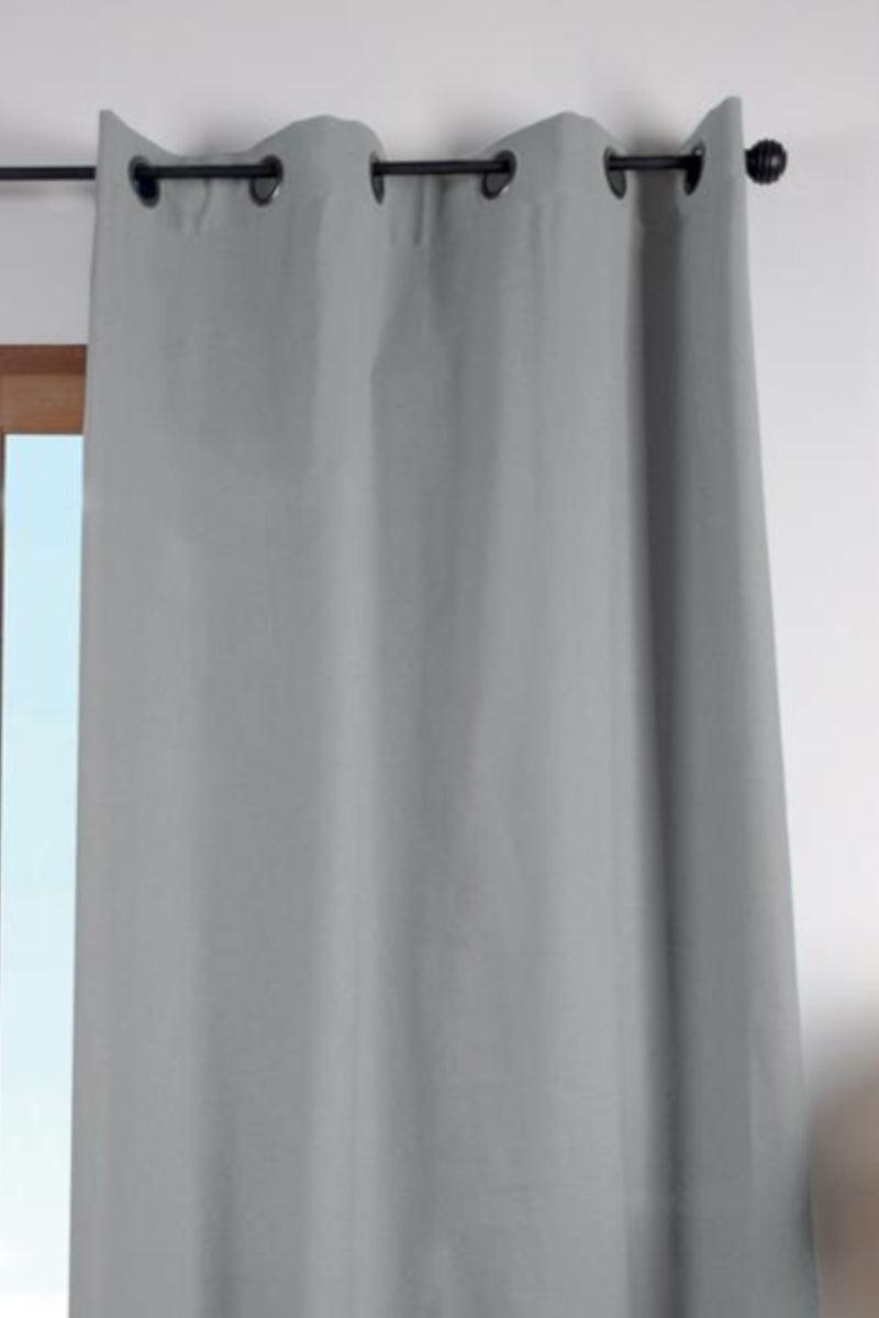 Gardin Duo musegrå - 100% bomuld - Valdi
