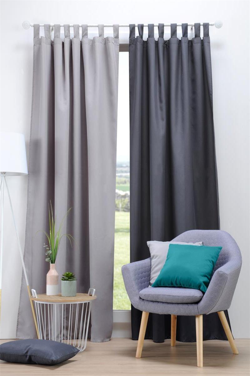 Gardin med stropper Nelson hvid - Valdi