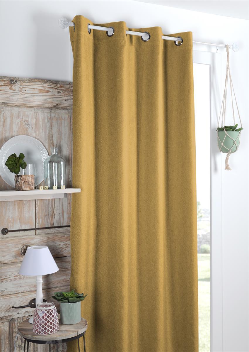 Isolerende gardin Copenhague sennepsgul