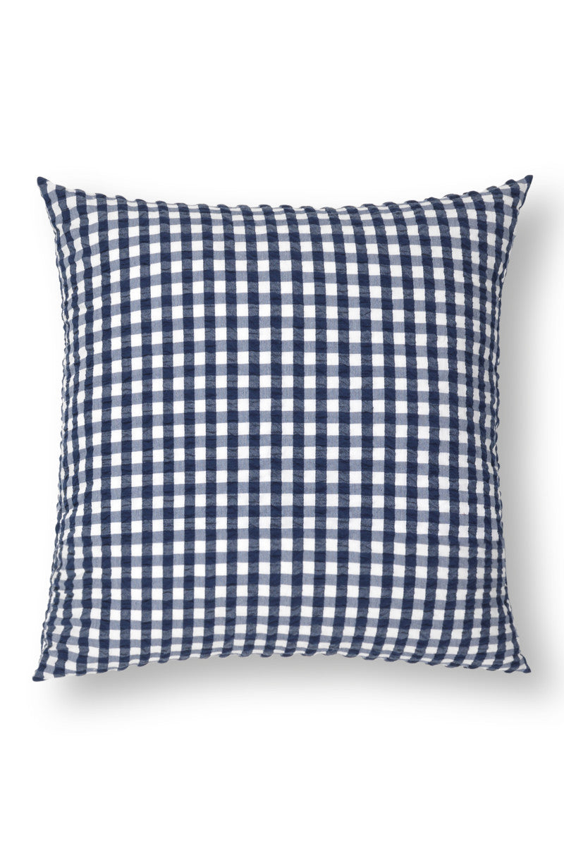 Juna Bæk&Bølge Pudebetræk mørk blå/hvid 63x60cm