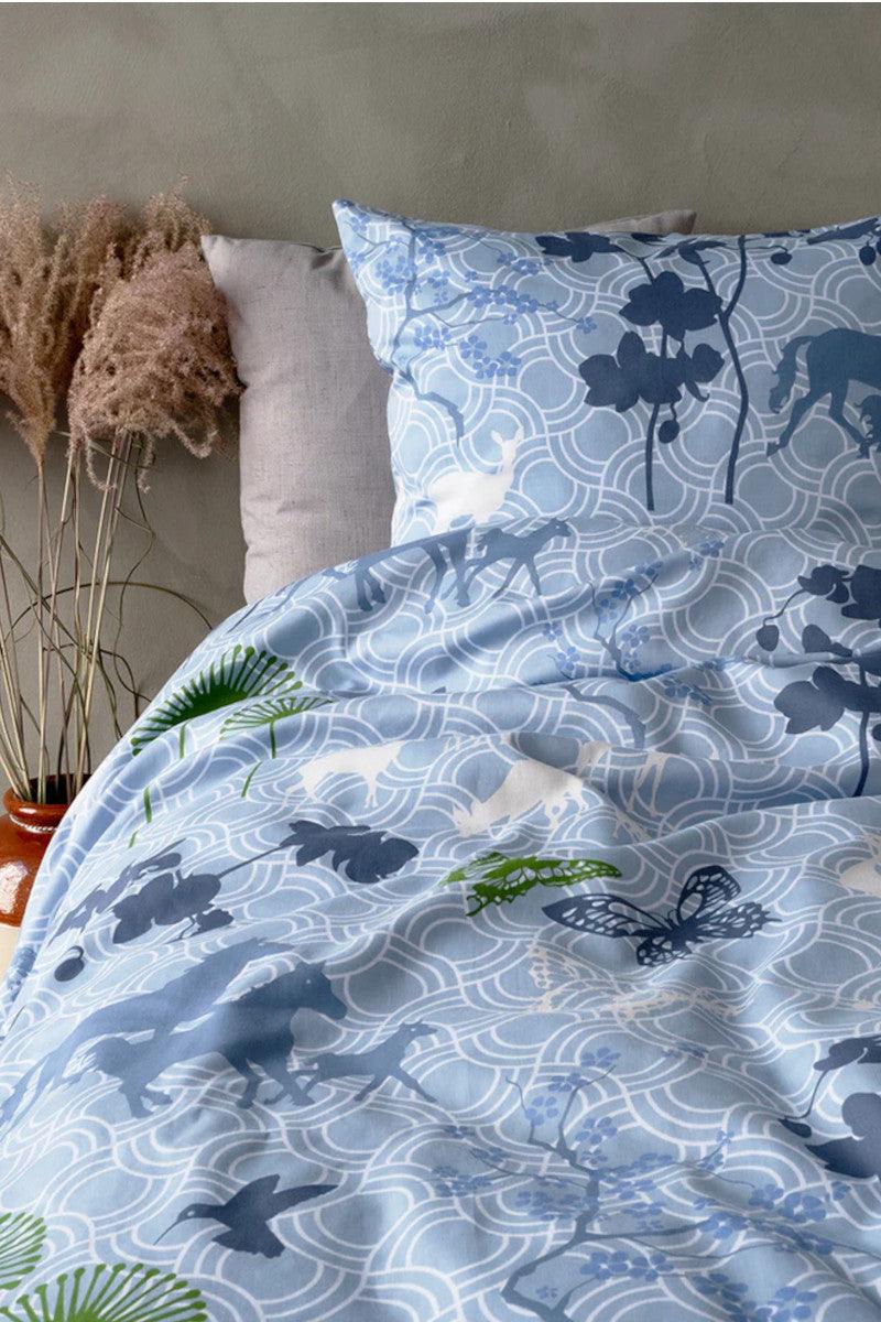 Notes by Susanne Schjerning sengetøj Happy Horse blå - Valdi