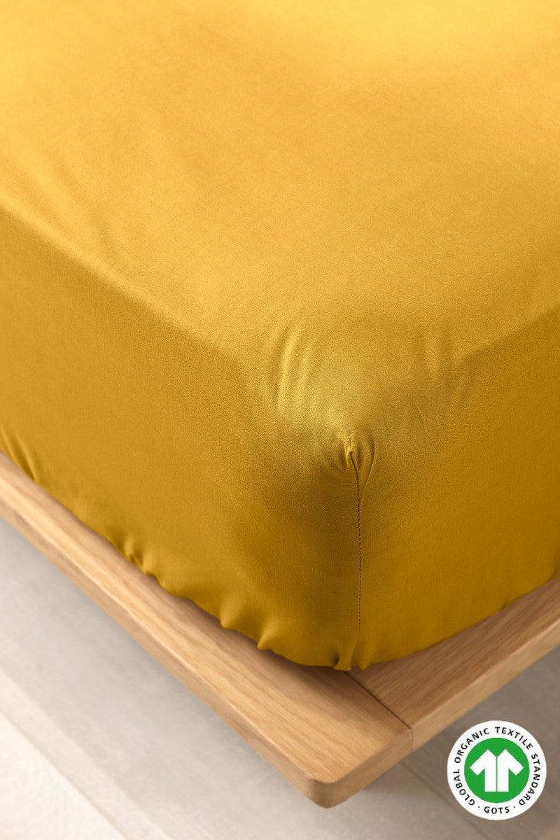 Økologisk faconlagen okker 180x200x30cm