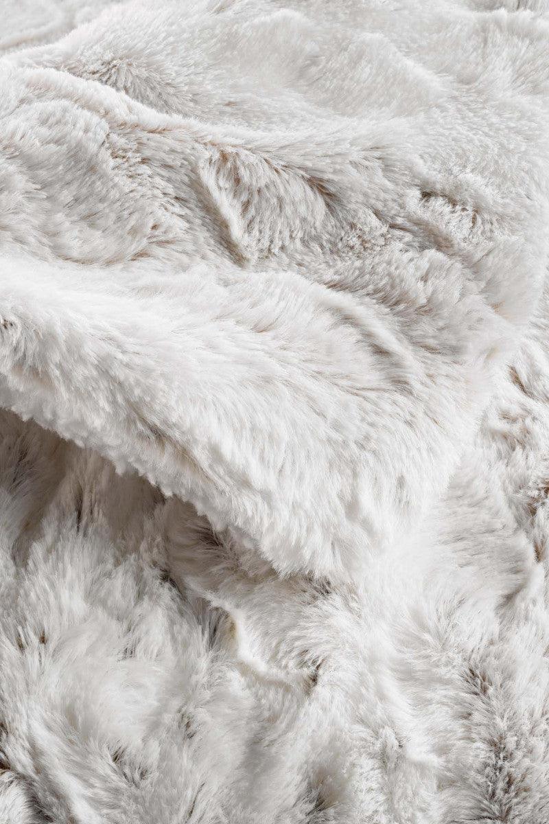 Plaid Alaska imiteret pels hvid - Valdi