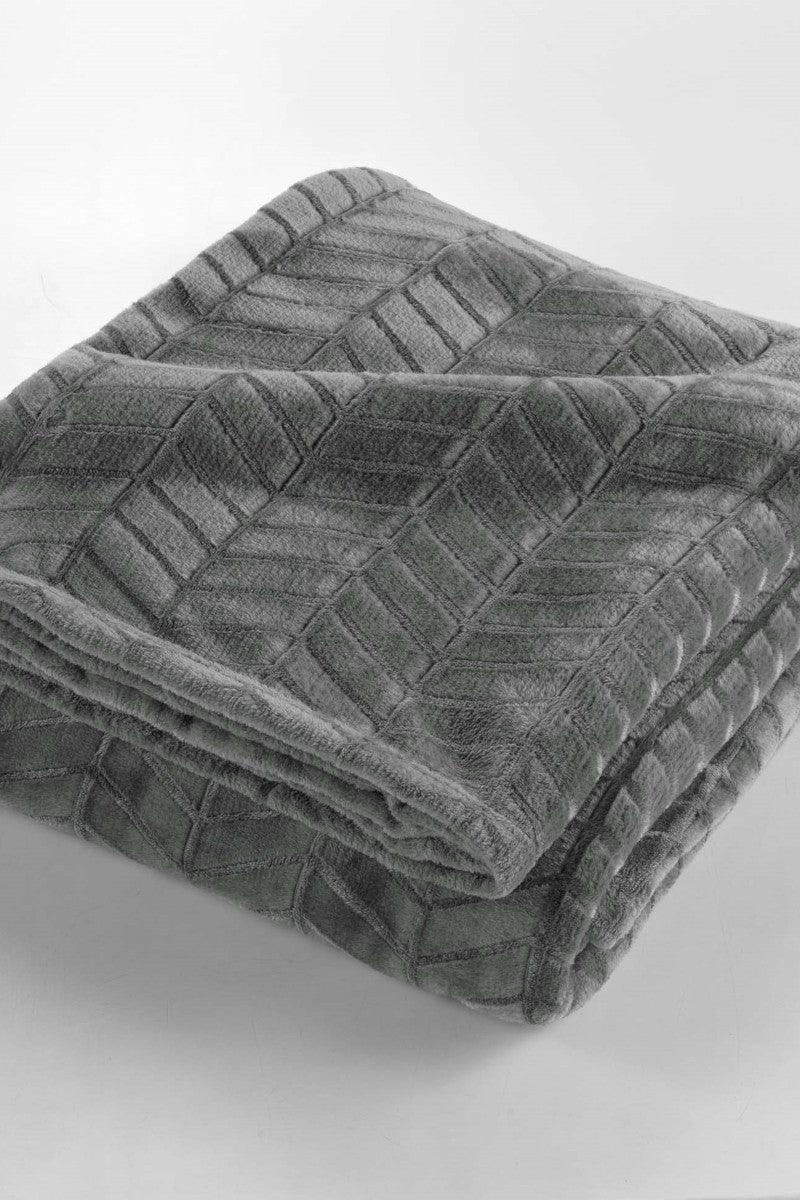 Plaid Arya præget flannel grå - Valdi