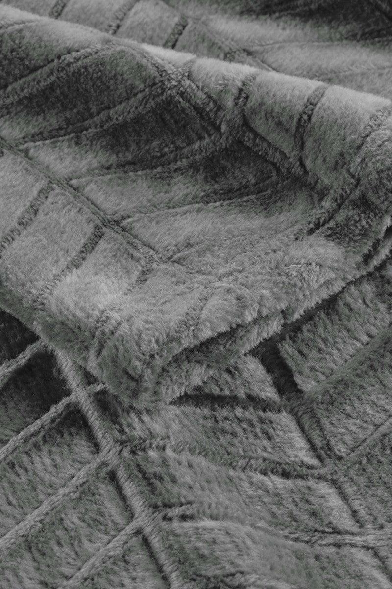 Plaid Arya præget flannel grå - Valdi