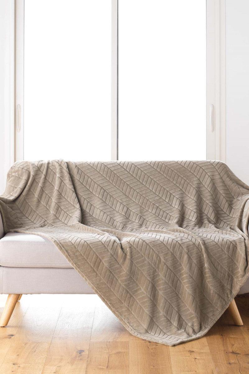 Plaid Arya præget flannel taupe