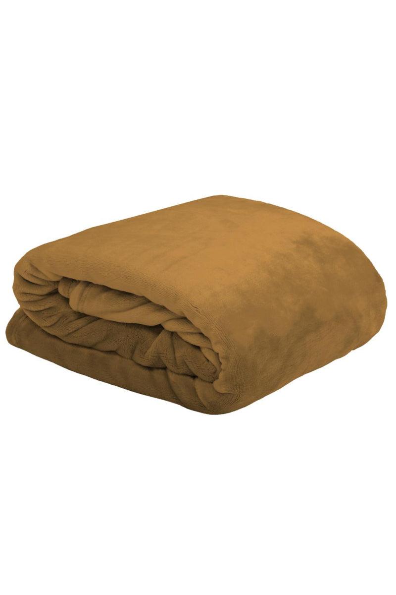 Plaid Doudou kameluldsfarvet