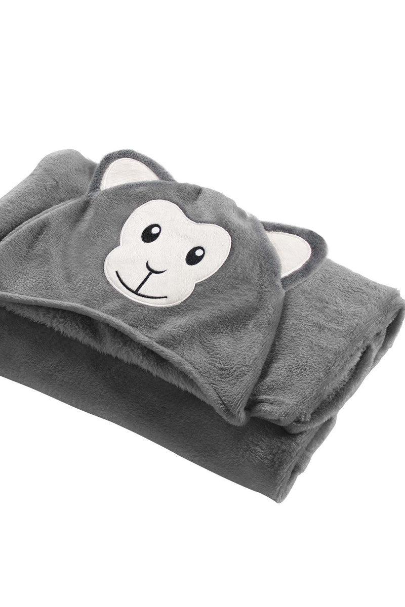 Plaid med hætte og ærmer - Monkey 100x120cm - Valdi