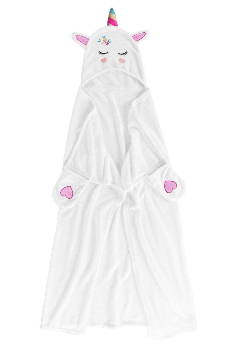 Plaid med hætte og ærmer - Enhjørning 100x120cm