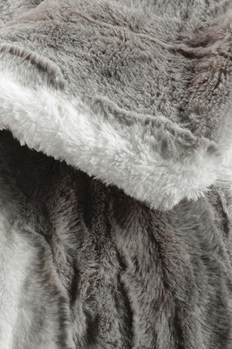 Plaid Sven imiteret pels askegrå - Valdi