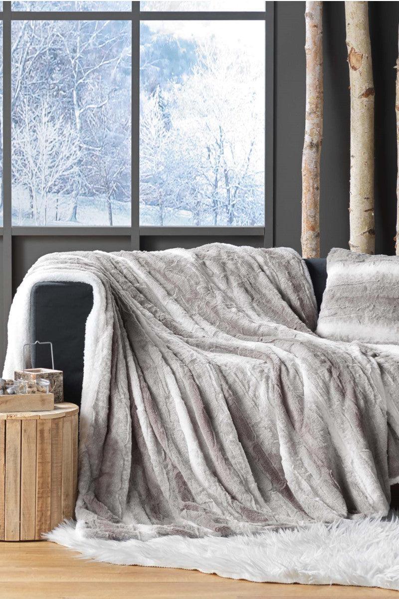 Plaid Sherpa imiteret pels grå