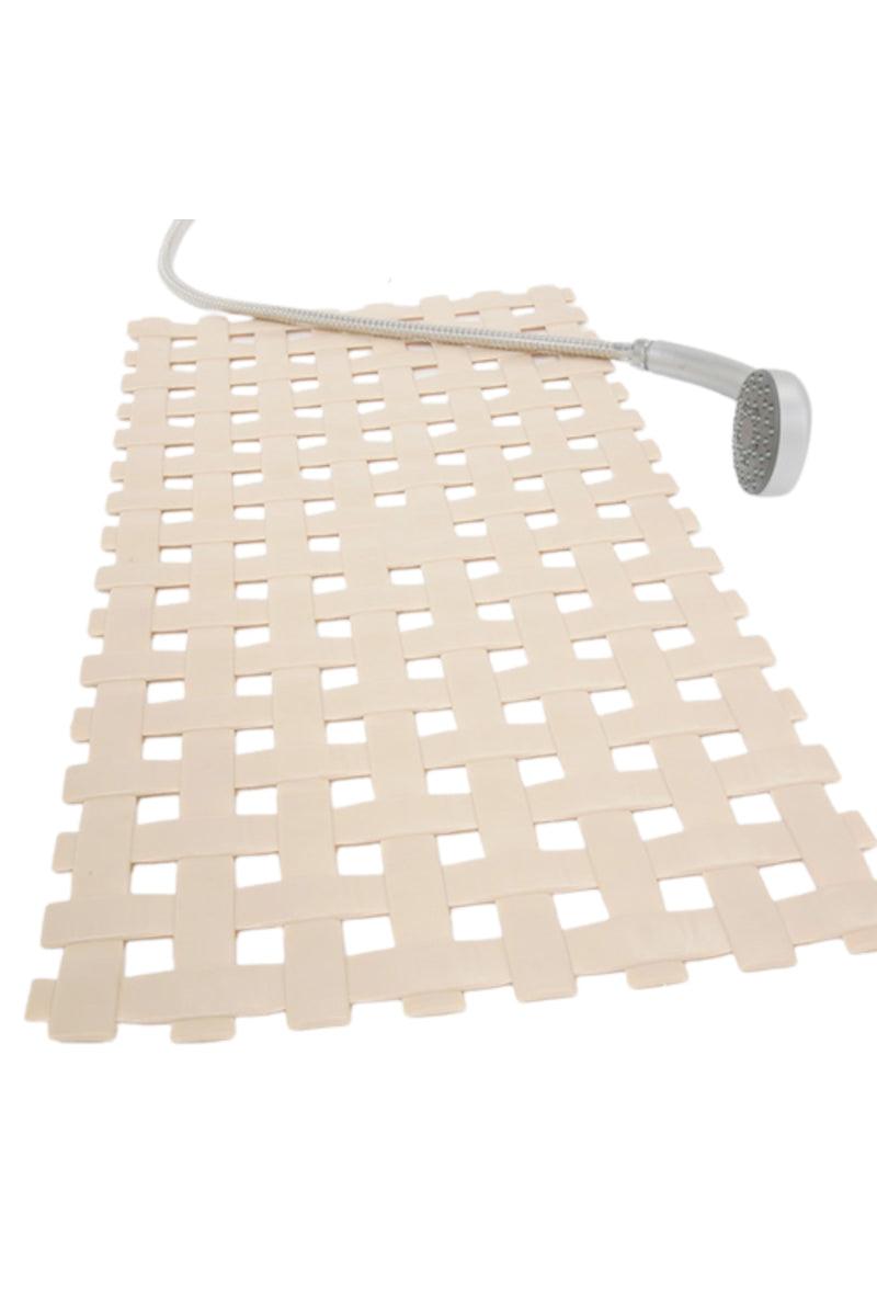 Plexo skridsikker bademåtte med sugekopper beige